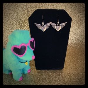3 for $15 Hearts with wings earrings